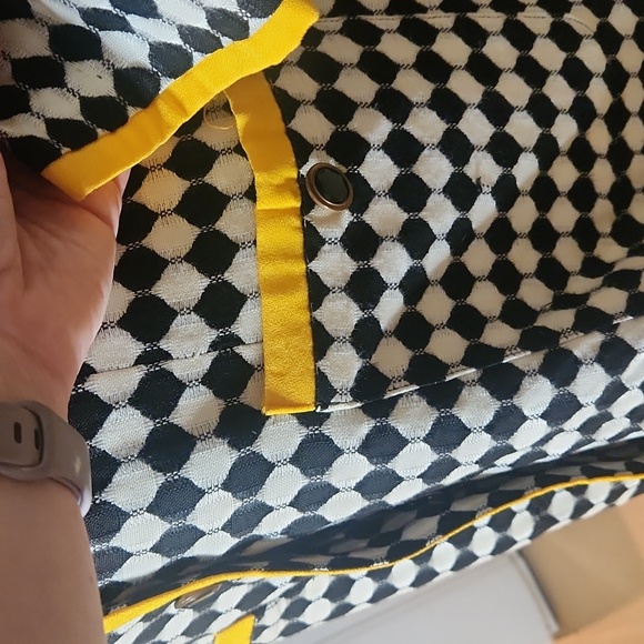 Vintage checkered powersuit dress, size 8 - Picture 4 of 8